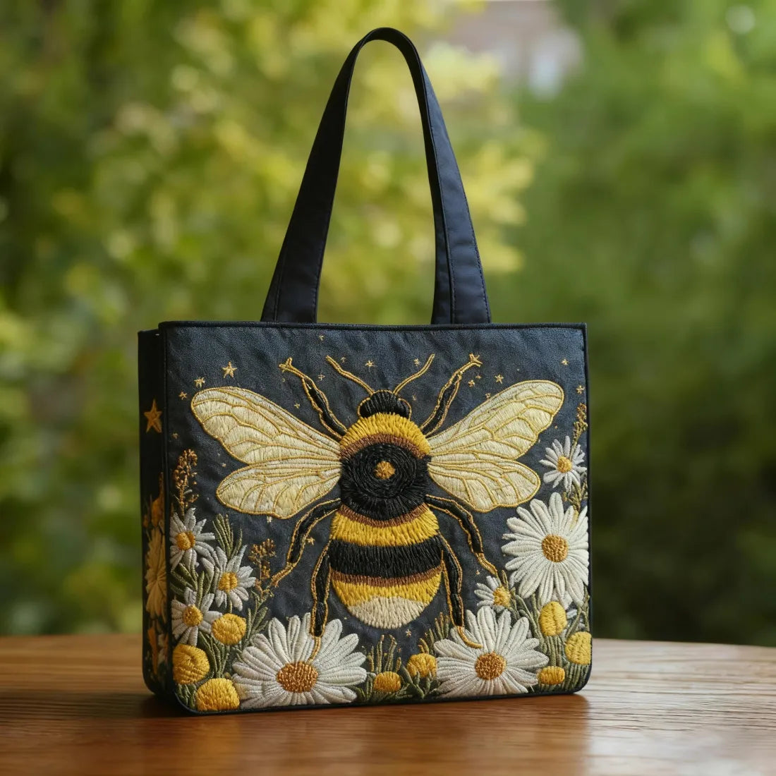 Borsa Artigianale ape, margherite e stelle – Elegante e Pratica