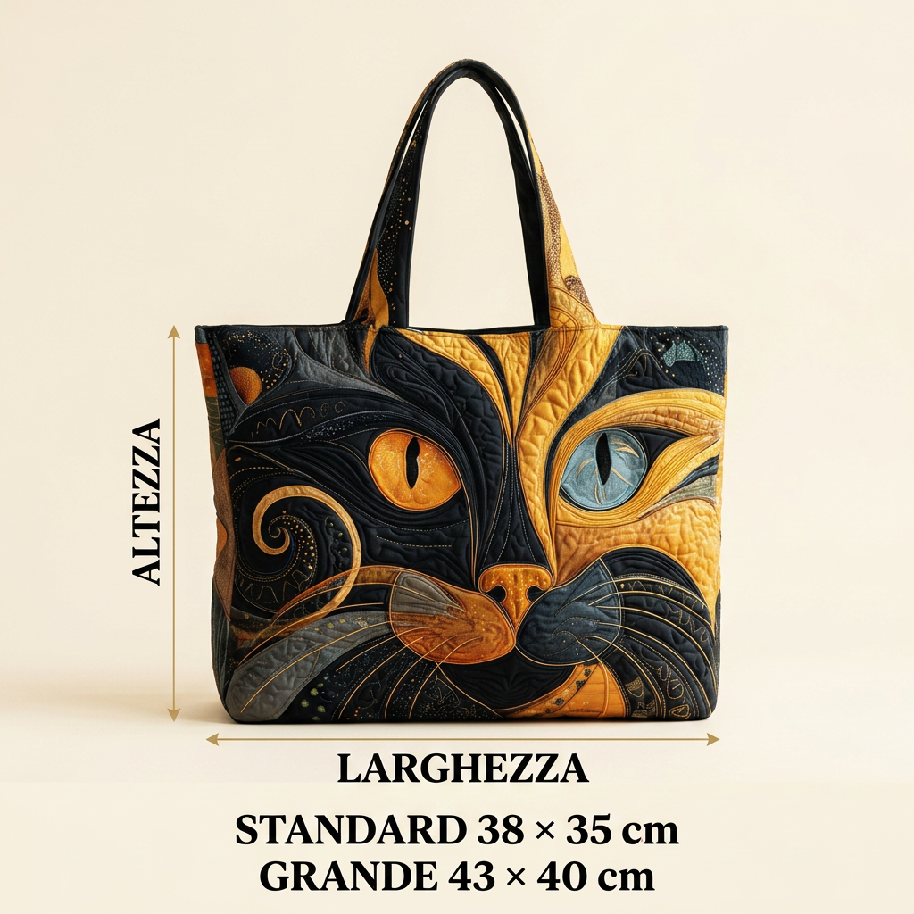 Borsa Trapuntata gatto misterioso – Capiente e Leggera