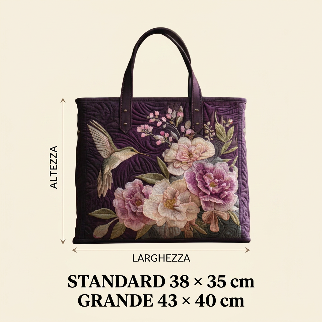 Borsa Artigianale colibrì e orchidee – Elegante e Pratica