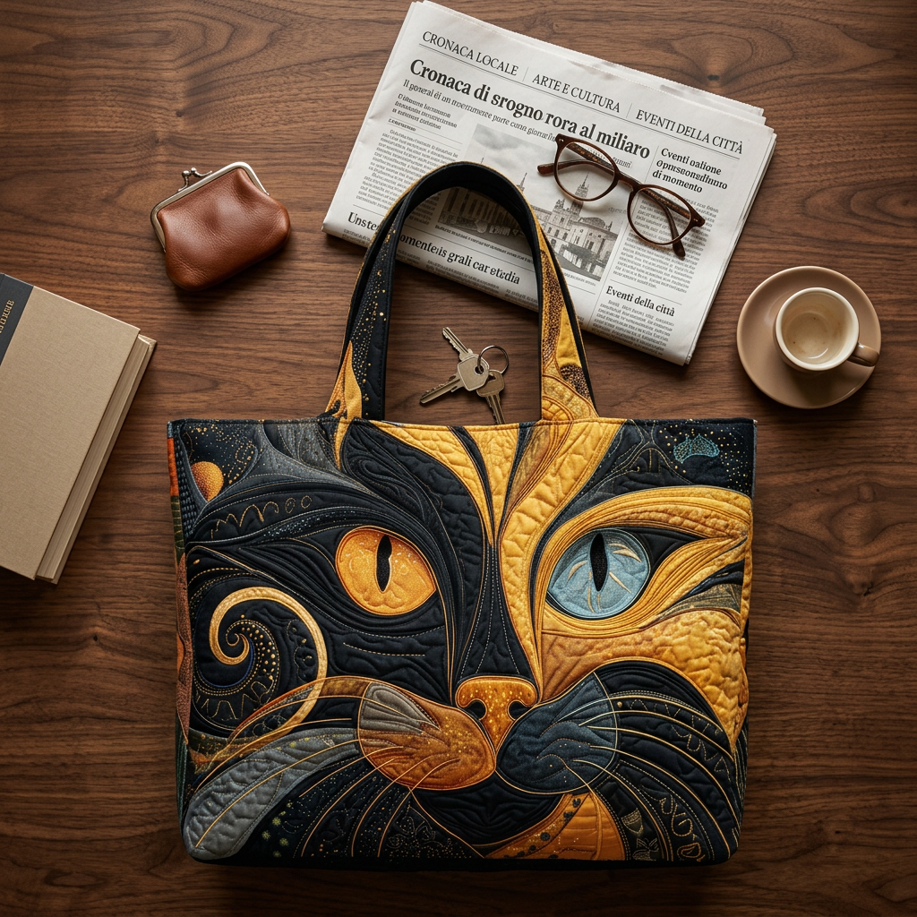 Borsa Trapuntata gatto misterioso – Capiente e Leggera