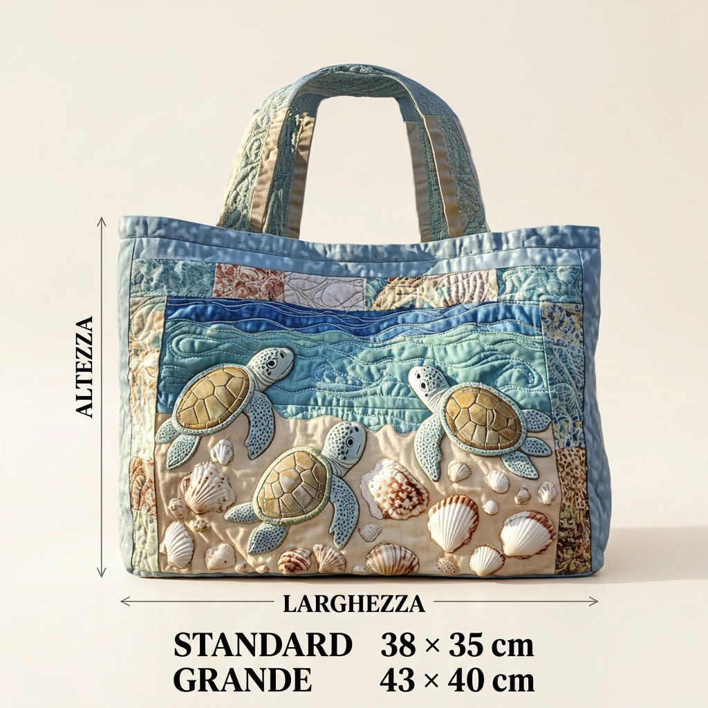Borsa Donna tartarughe marine – Due Misure