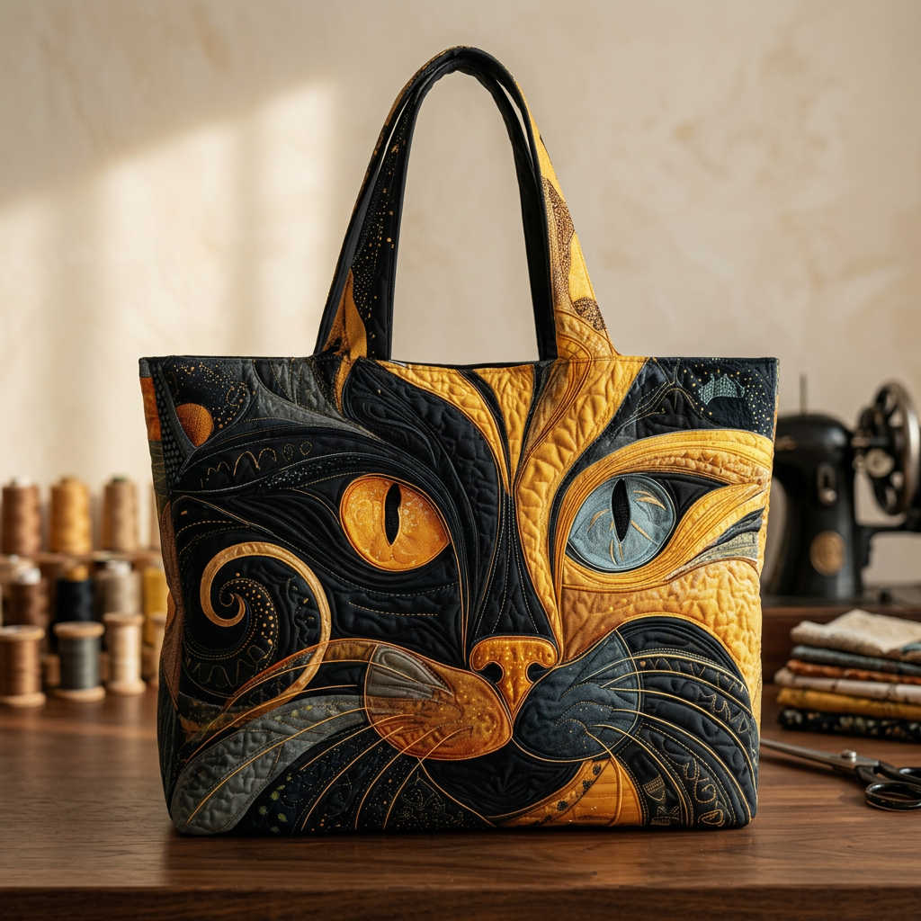 Borsa Trapuntata gatto misterioso – Capiente e Leggera