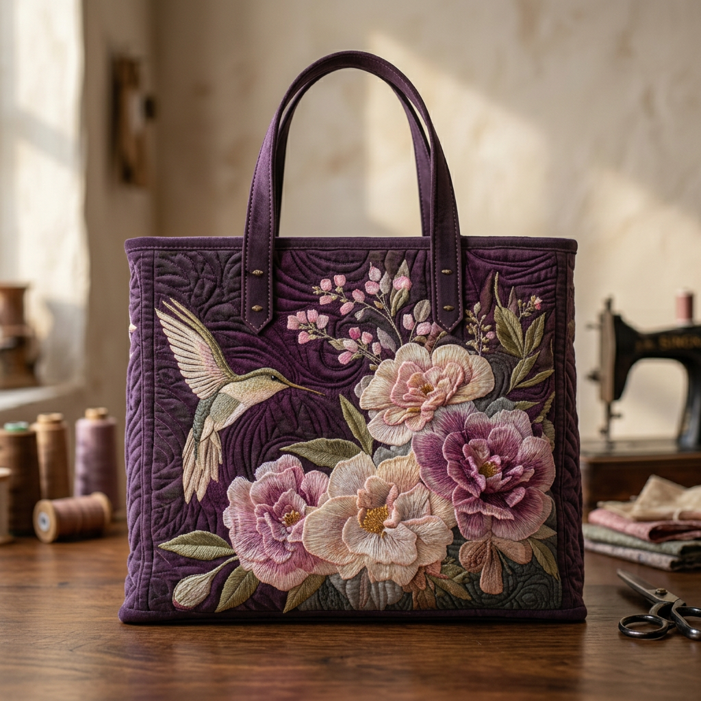 Borsa Artigianale colibrì e orchidee – Elegante e Pratica