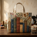 Borsa Trapuntata libri e fiori – Per Amanti dei Libri