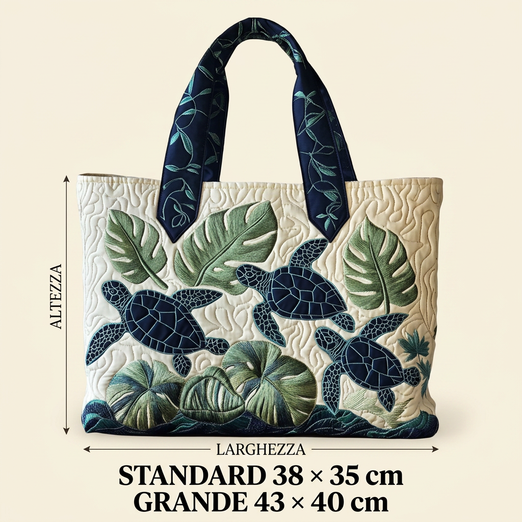 Borsa Trapuntata tartaruga marina – Capiente e Leggera
