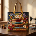 Borsa Trapuntata stampa floreale e libri – Per Amanti dei Libri